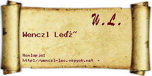 Wenczl Leó névjegykártya